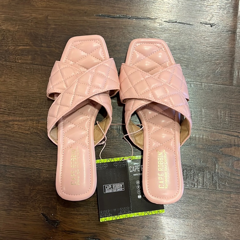 Alanis Cris Cross Flap Sandal Slides